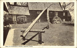 Well at Fairbank's House Dedham, MA Postcard Postcard Postcard