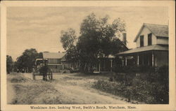 Wankinco Ave. Looking West, Swift's Beach Wareham, MA Postcard Postcard Postcard