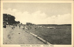 Bathing Beach, Swift's Beach Wareham, MA Postcard Postcard Postcard