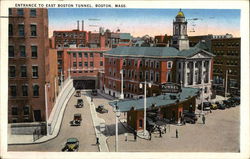 Entrance to East Boston Tunnel Postcard