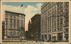 Corner Boylston and Tremont Streets Boston, MA Postcard Postcard Postcard