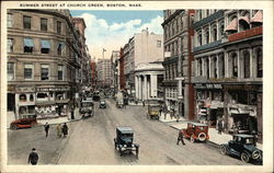 Summer Street at Church Green Boston, MA Postcard Postcard Postcard