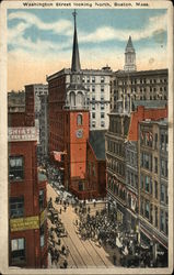 Washington Street, looking North Postcard