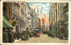 Washington Street View Boston, MA Postcard Postcard Postcard