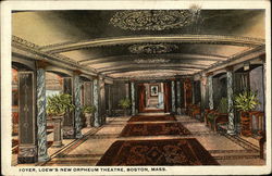 Foyer of Loew's New Orpheum Theatre Boston, MA Postcard Postcard Postcard