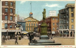 Dock Square and Faneuil Hall Boston, MA Postcard Postcard Postcard