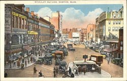 View of Busy Scollay Square Boston, MA Postcard Postcard Postcard