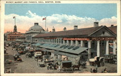 Quincy Market and Faneuil Hall Boston, MA Postcard Postcard Postcard