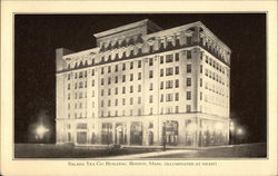 Salada Tea Company Building - Illuminated at Night Boston, MA Postcard Postcard Postcard