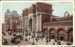 Street View of North Station Boston, MA Postcard Postcard Postcard