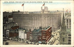 Hotel Statler From Boylston and Arlington Streets Postcard