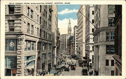 View of Milk Street from Washington Street Boston, MA Postcard Postcard Postcard