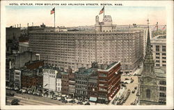 Hotel Statler, from Boyleston and Arlington Streets Boston, MA Postcard Postcard Postcard