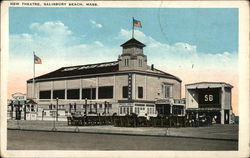 Street View of New Theatre Salisbury Beach, MA Postcard Postcard Postcard