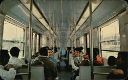 View of the Inside of One of the Metro Cars Postcard