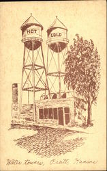 Water Towers Postcard