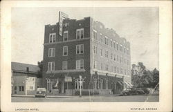 Street View of Lagonda Hotel Winfield, KS Postcard Postcard Postcard