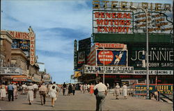 Ten Mile Boardwalk Atlantic City, NJ Postcard Postcard Postcard