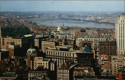 View of City and Charles River from Custom House Tower Boston, MA Postcard Postcard Postcard