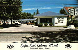 Cape Cod Colony Motel Shelburne, NS Canada Nova Scotia Postcard Postcard Postcard