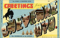 Greetings from Cheyenne Wyoming Postcard Postcard Postcard