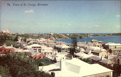 VIew of Town St. George, Bermuda Postcard Postcard Postcard