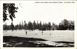 Athletic Field, Western New England College Springfield, MA Postcard Postcard Postcard