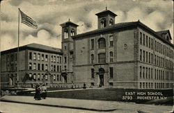 Street View of East High School Postcard