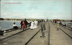 Fishing on the Pier Newport Beach, CA Postcard Postcard Postcard