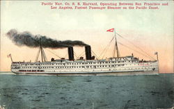 Pacific Nav. Co. SS Harvard Postcard