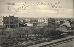 Photograph of Town and Central Green Space Virden, MB Canada Manitoba Postcard Postcard Postcard