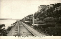 Maiden Rock Railroad (Scenic) Postcard Postcard Postcard