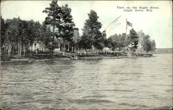 View on the Eagle River Wisconsin Postcard Postcard Postcard