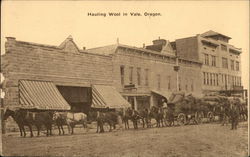 Horses Hauling Wool Vale, OR Postcard Postcard Postcard