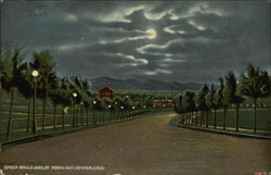 Speer Boulevard, by Moonlight Postcard