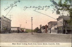 Main Street looking South from Center Street Coalville, UT Postcard Postcard Postcard