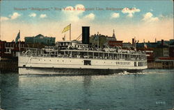 Steamer "Bridgeport," New York & Bridgeport Line Connecticut Postcard Postcard Postcard