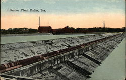 Bird's Eye View of Filtration Plant Postcard