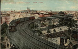 Elevated Curve at 110th Street Postcard