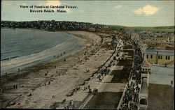 View of Nautical Gardens Tower Revere Beach, MA Postcard Postcard Postcard