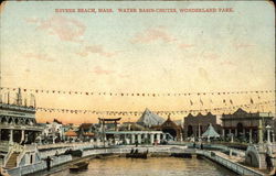 Revere Beach, Mass. Water Basin-Chutes, Wonderland Park Massachusetts Postcard Postcard Postcard