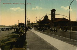 Boulevard, Revere Beach, Mass. Postcard