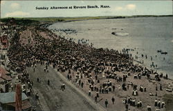 Beach-Goers on a Sunday Afternoon Postcard