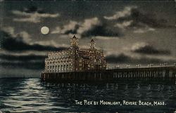 The Pier by Moonlight Postcard