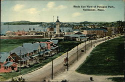 Bird's Eye View of Paragon Park Nantasket Beach, MA Postcard Postcard Postcard