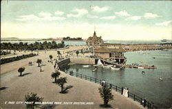 Bird's Eye View of City Point and Marine Park Postcard