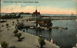 Bird's Eye View of Marine Park, City Point Postcard