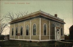 Street View of Public Library Postcard