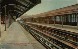 Platform at Forest Hills Elevated Station Boston, MA Postcard Postcard Postcard