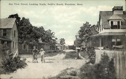 Bay View Street, looking North, Swift's Beach Wareham, MA Postcard Postcard Postcard